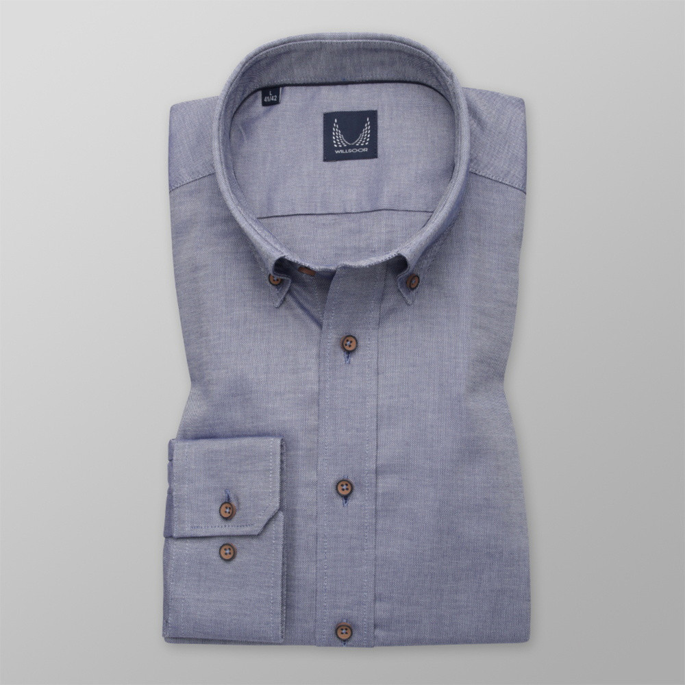 Pánska košeľa Slim Fit modro-sivej farby 12271