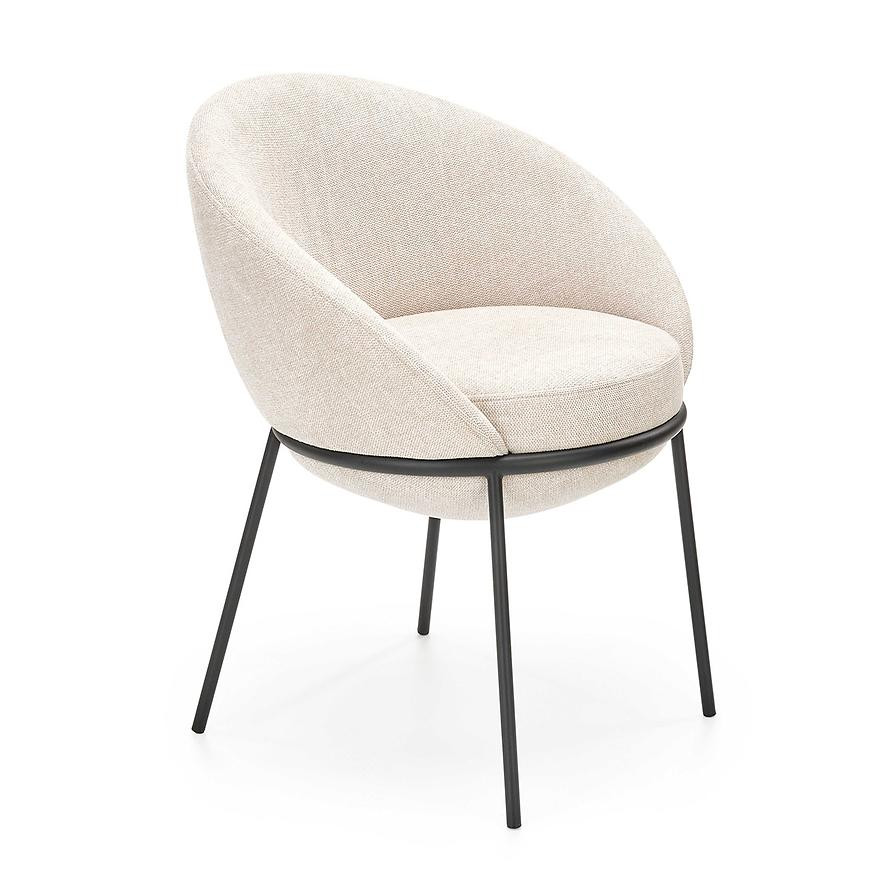 Stolička K482 tkanina/kov béž 61x59x78