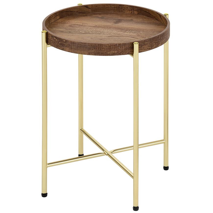 Konferenčný Stolík Gc6764 43x43x54 Mosadz/Starožitný