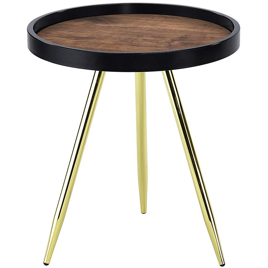 Konferenčný Stolík Gc7549 43x43x48 Mosadz/Čierna/Starož