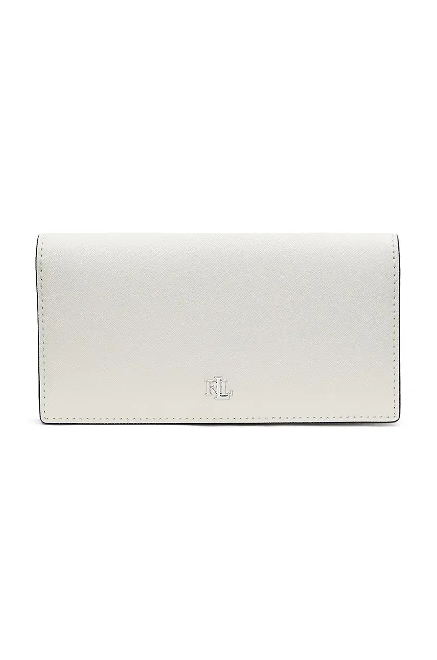 Kožená peňaženka Lauren Ralph Lauren dámska, zlatá farba, 432802917