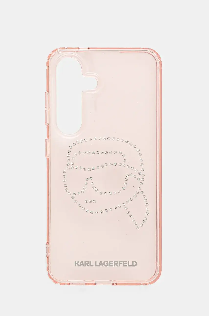 Puzdro na mobil Karl Lagerfeld Samsung Galaxy S25 ružová farba, KLHCS25SHKHDCELP