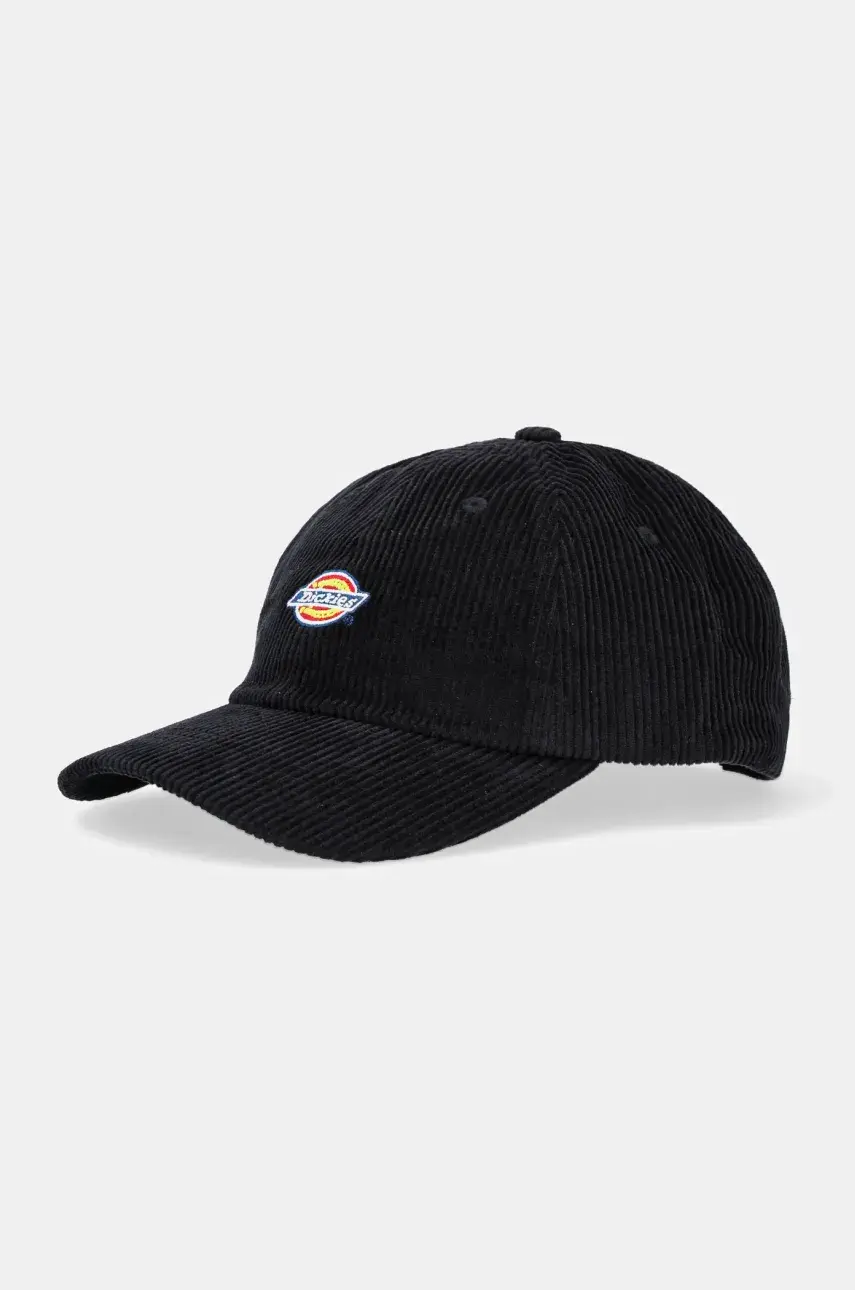Menčestrová baseballová čiapka Dickies čierna farba, s nášivkou, DK0A4ZAYBLK1