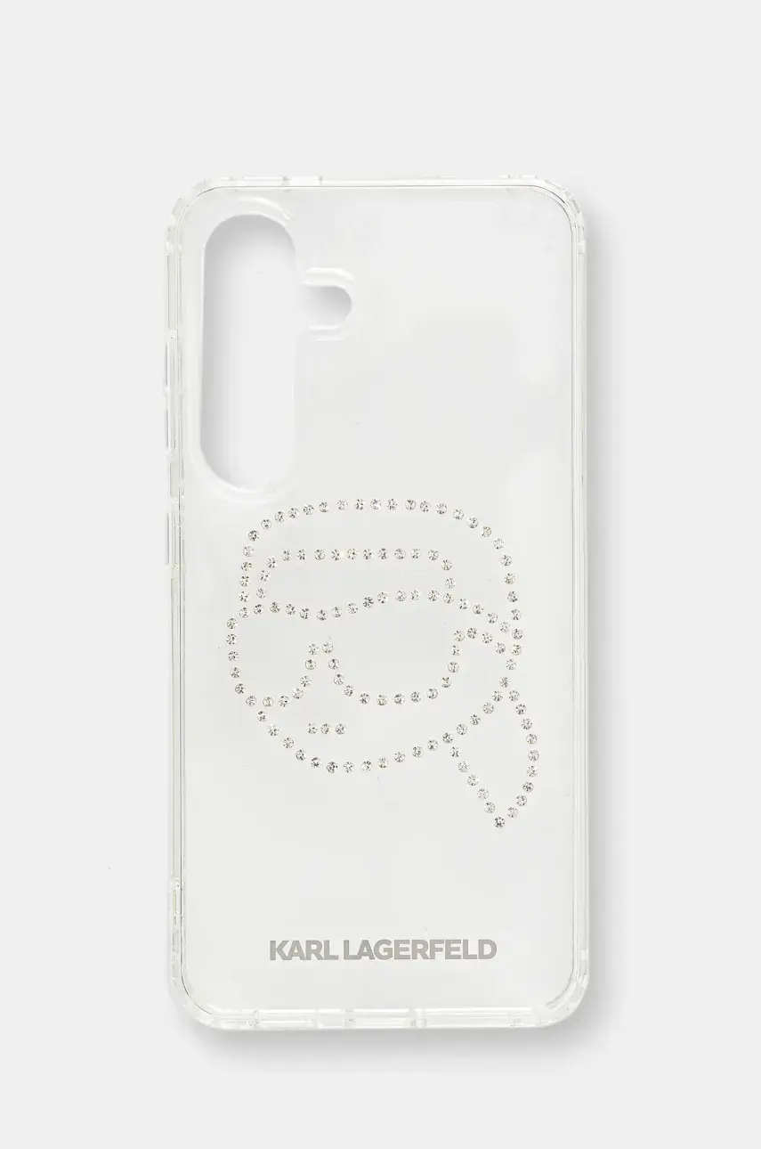 Puzdro na mobil Karl Lagerfeld Samsung Galaxy S25 priehľadná farba, KLHCS25SHKHDCELT