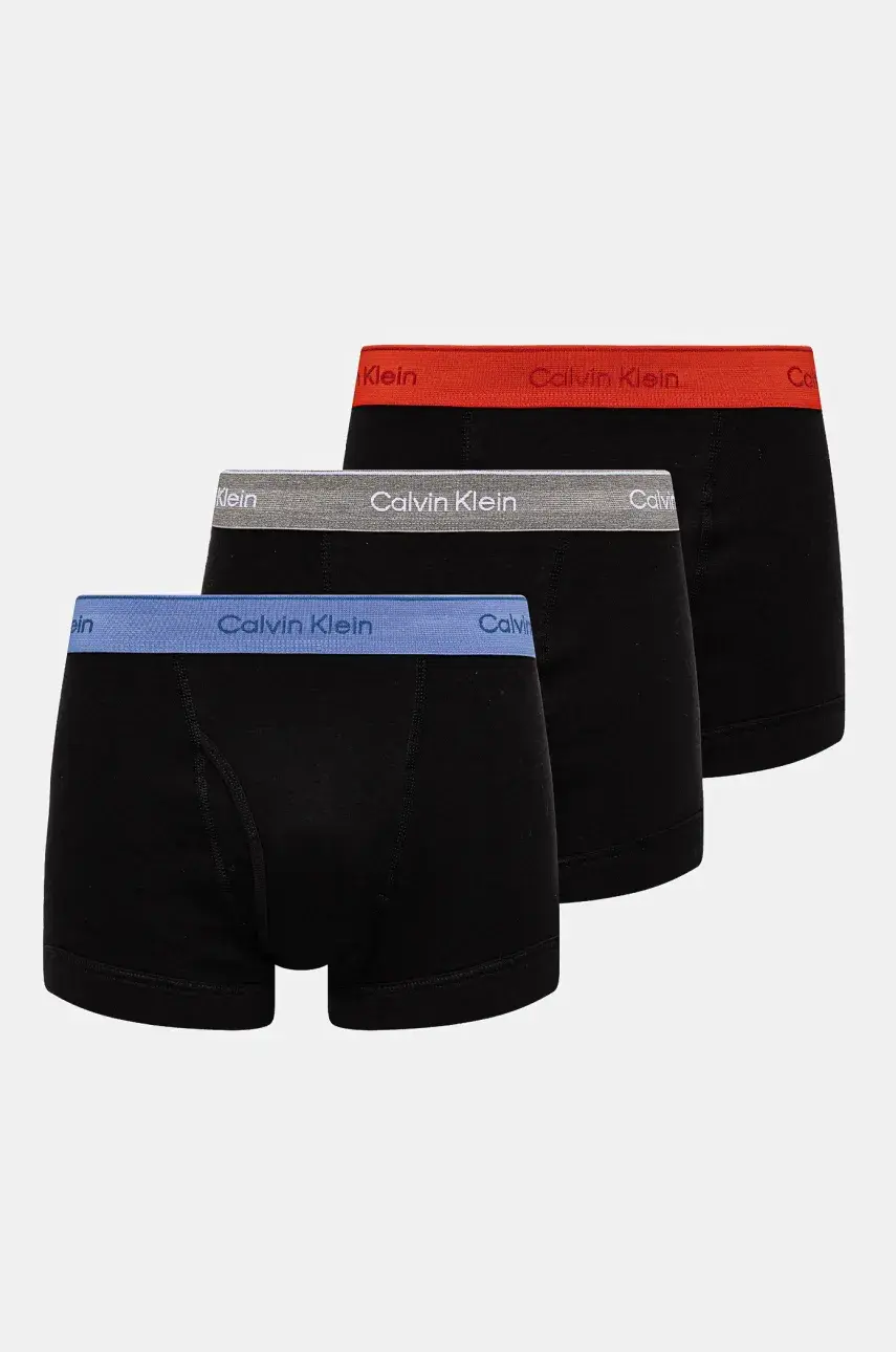 Bavlnené boxerky Calvin Klein Underwear 3-pak čierna farba, 000NB4002A