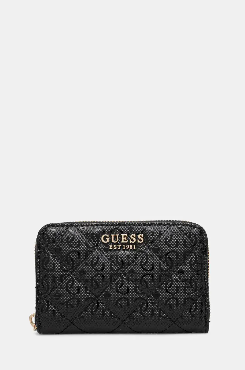 Peňaženka Guess LAUREL dámsky, čierna farba, SWGG85 00140