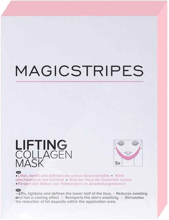 MAGICSTRIPES Liftingová kolagénová maska na spevnenie kontúr (Lifting Collagen Mask) 5 ks