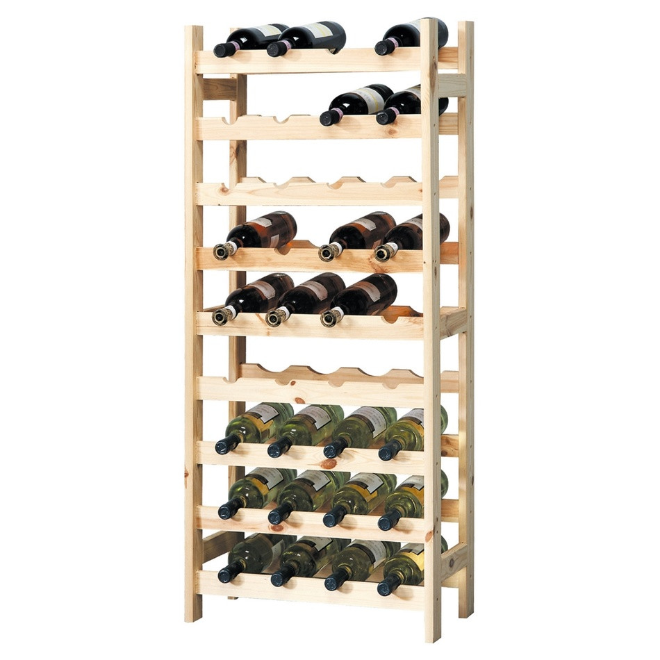 Kesper 69360 Polica na víno 36 fliaš borovica, 120x 51 x 27 cm