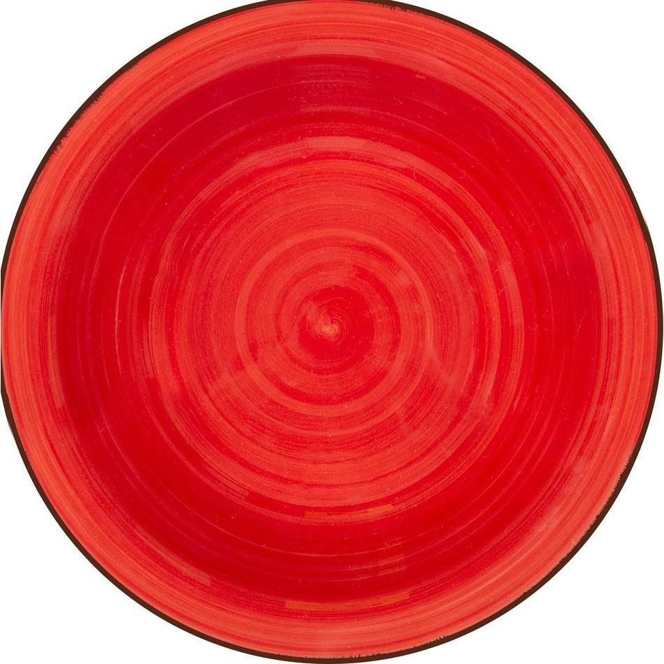 Lamart LT9095 keramický hlboký tanier Happy,priemer 21,5 cm, červený