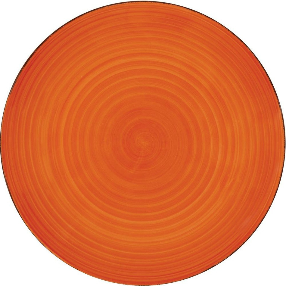 Lamart LT9081 keramický plytký tanier Happy,priemer 26,8 cm, oranžový