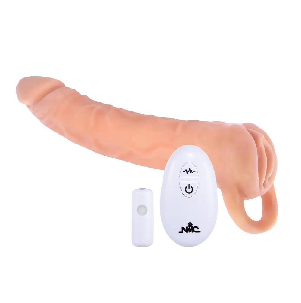NMC Extendor 2v1 vibrační návlek na penis a masturbátor 23 cm