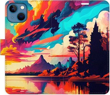 iSaprio flip puzdro Colorful Mountains 02 pre iPhone 13