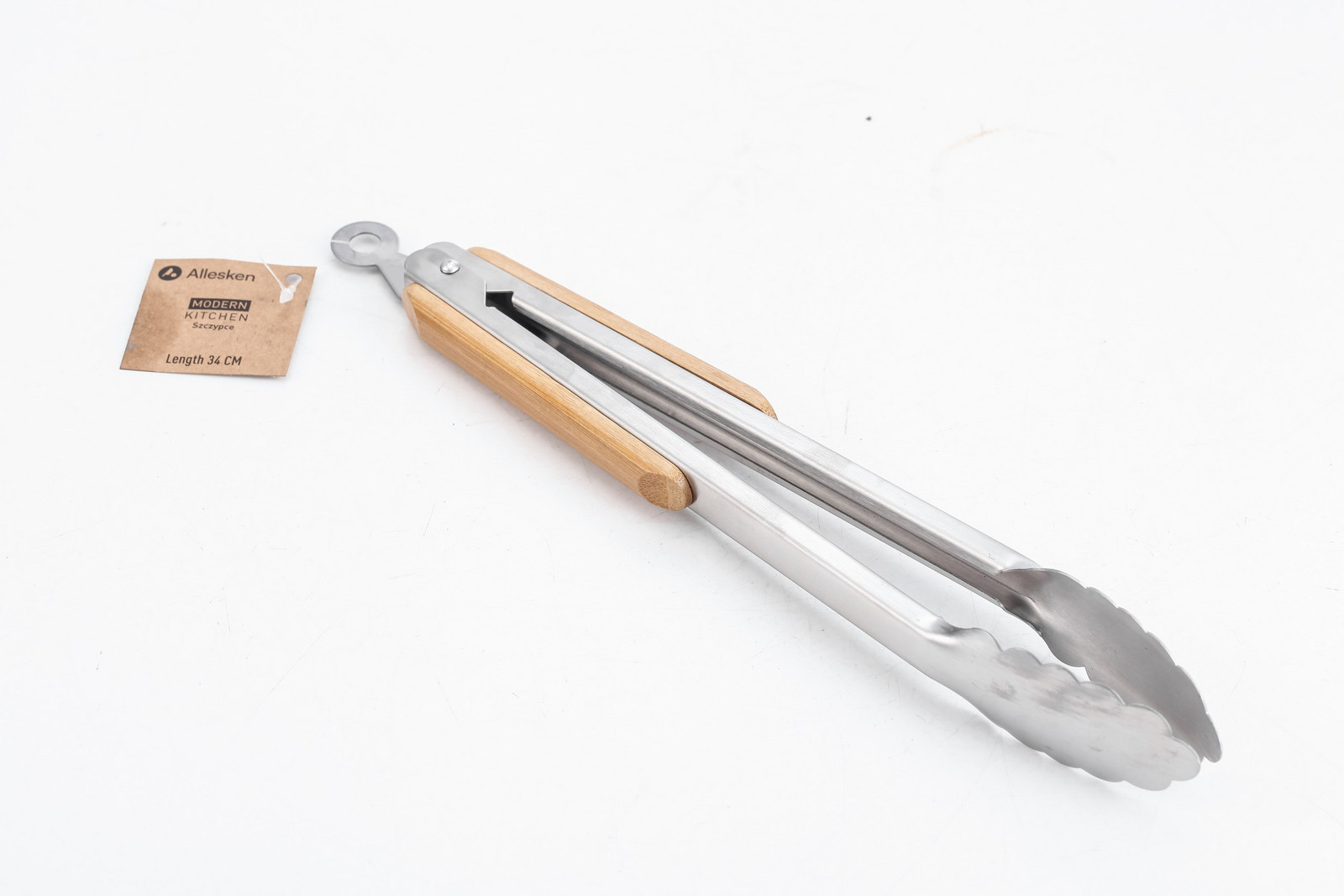 Kuchyňské ocelové kleště MODERN KITCHEN 34 cm stříbrné