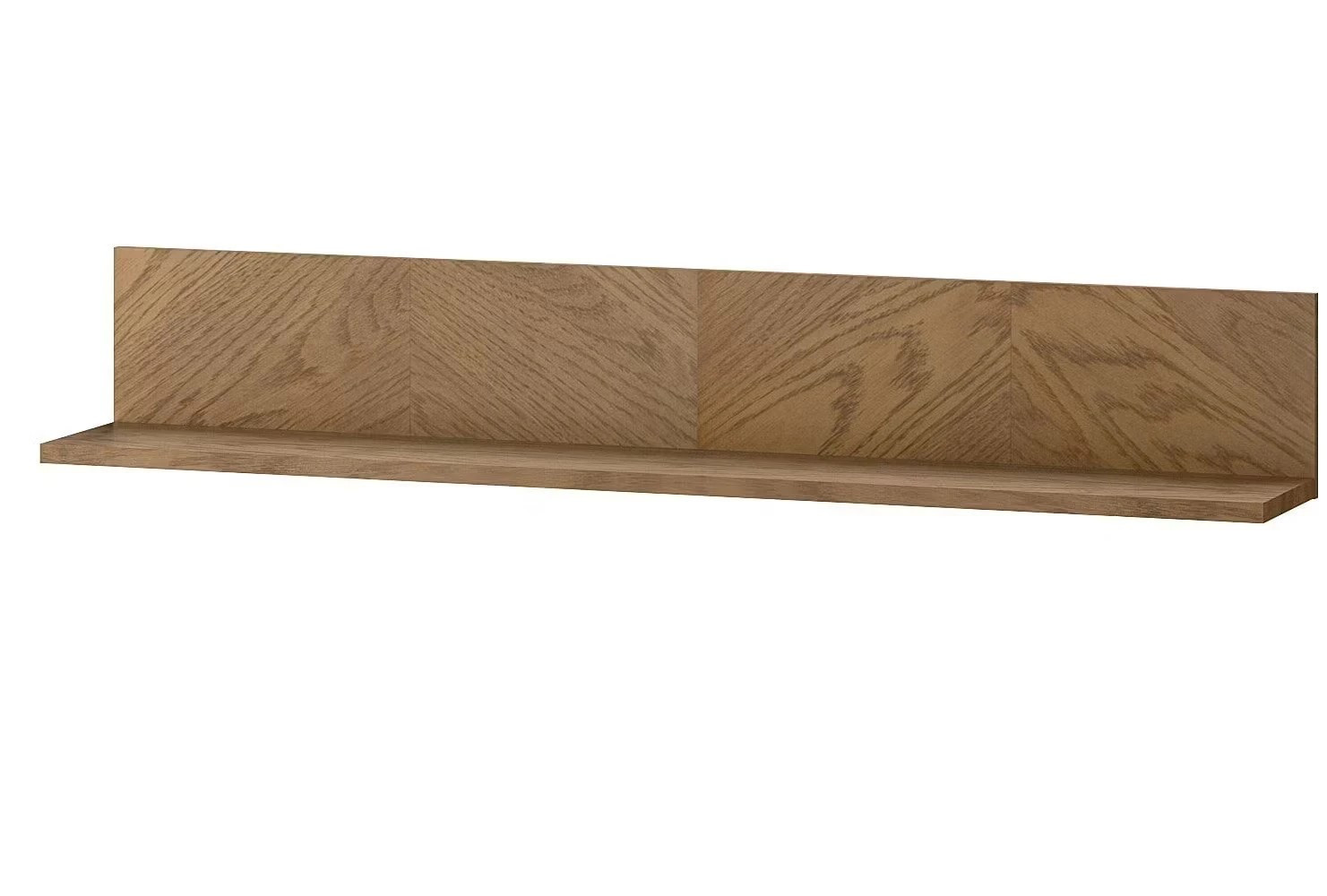 Nástěnná police Cozy 35 z masivu 140 cm dub Rustikal