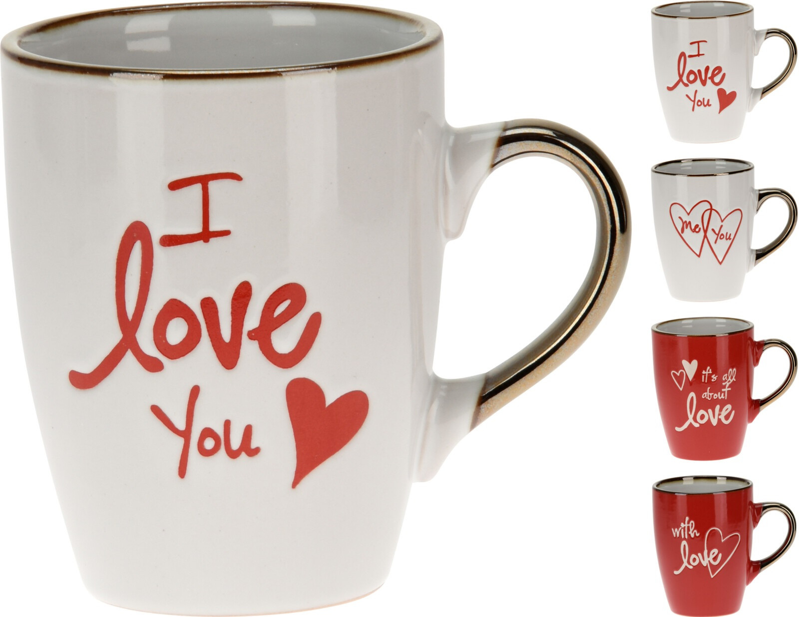 MAKRO - Šálka 300ml Love rôzne farby a motívy