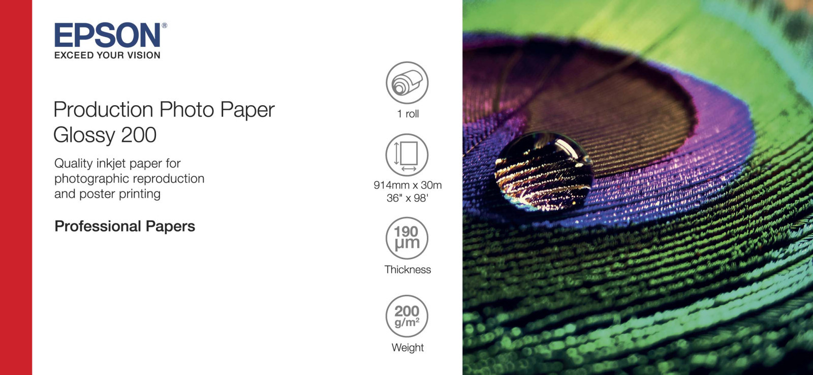 EPSON Production Photo Paper Glossy 200 36