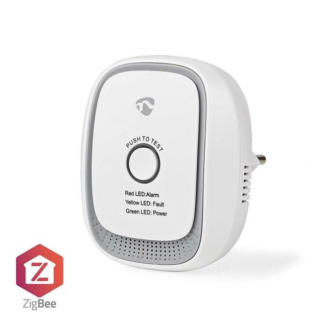 Nedis ZBDG11CWT - Detektor Plynu SmartLife | Zigbee 3.0 | Sieťové napájanie | Android™ / IOS | 75 dB | Biela