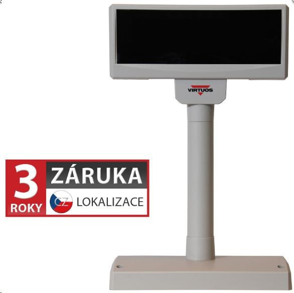 Virtuos zákaznícky display FV-2029M, 2 x 20 znakov 9 mm, RS232, vrátane napájania +12V