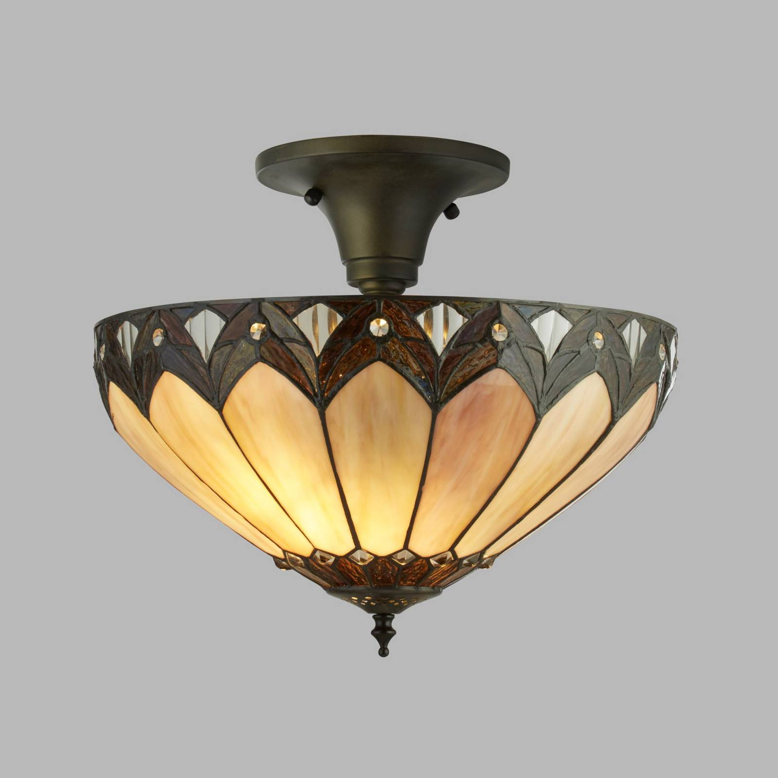 Stropné svietidlo Pearl v štýle Tiffany