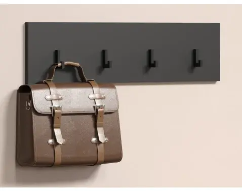 Nástenný vešiak na šaty Esteban, antracit%