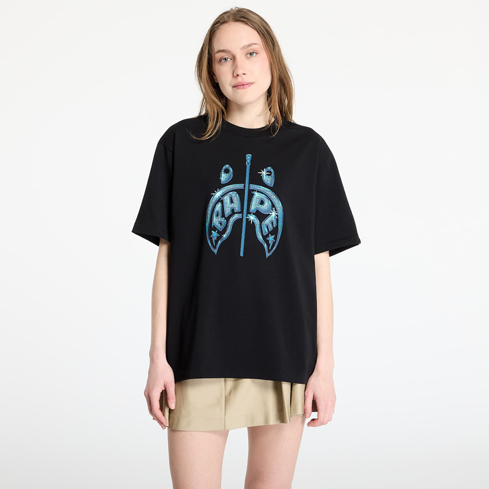 Tričko A BATHING APE Shark Relaxed Fit Tee UNISEX Black L