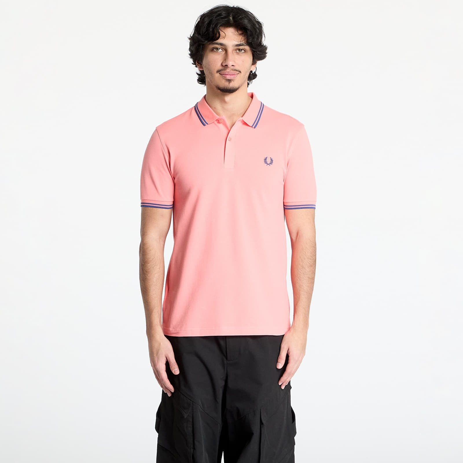 Tričko Comme des Garçons SHIRT x Fred Perry Knit T-Shirt Coral XL