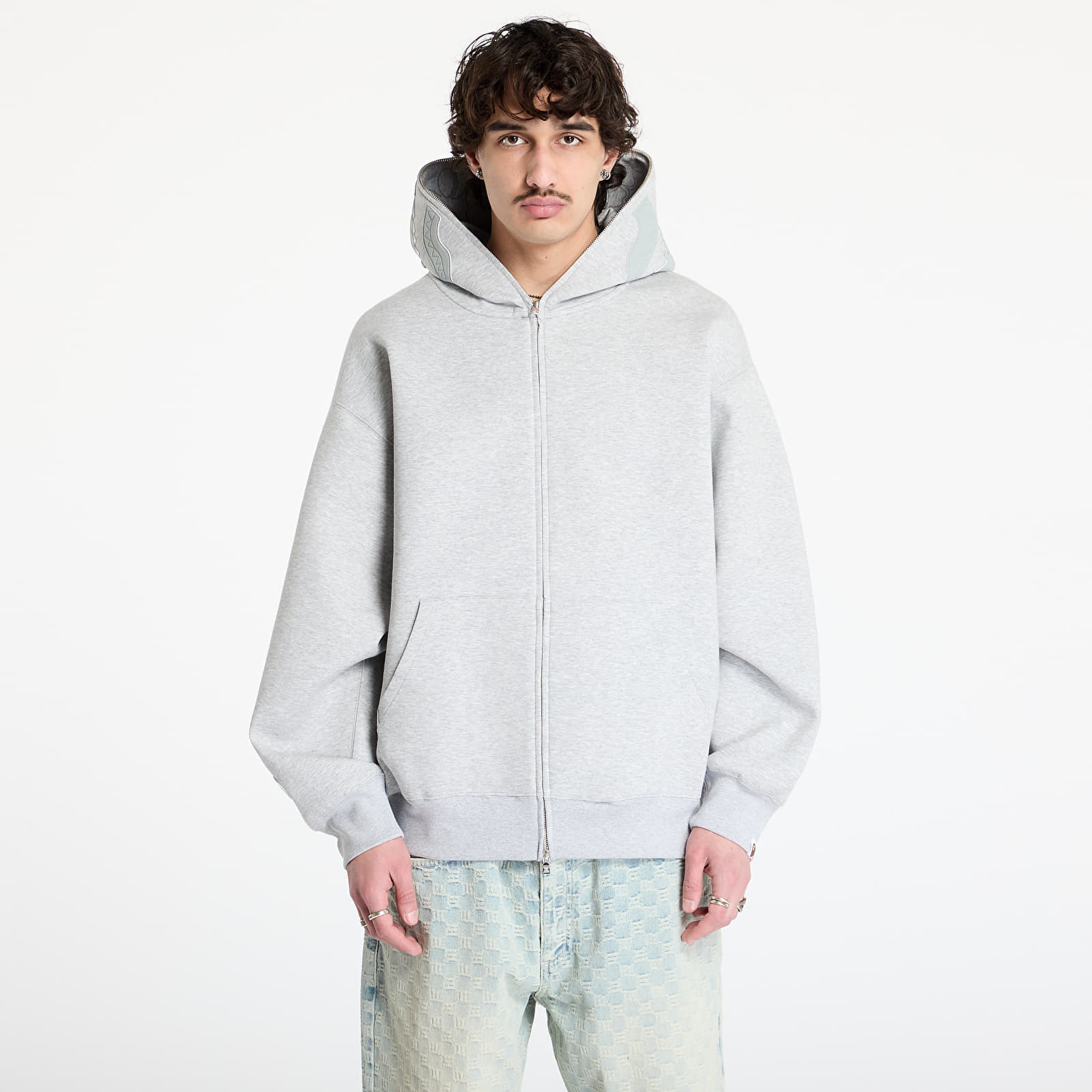 Mikina A BATHING APE Line Camo Interlock Relaxed Fit Shark Full Zip Hoodie UNISEX Gray M