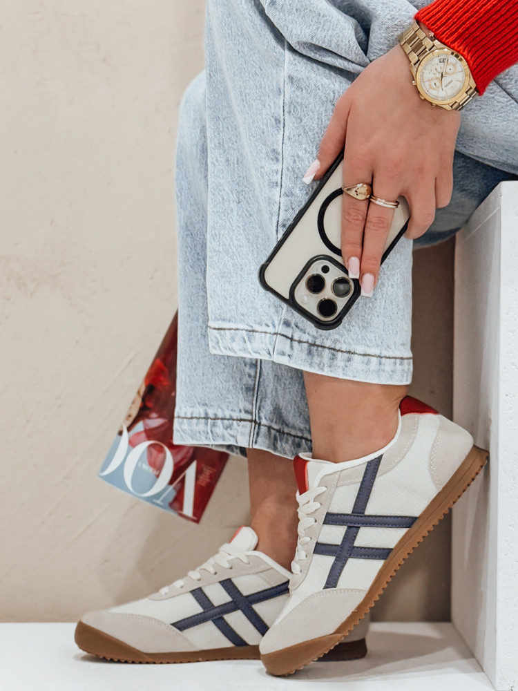 Sportowe sneakersy damskie RUNLUX czerwone Dstreet