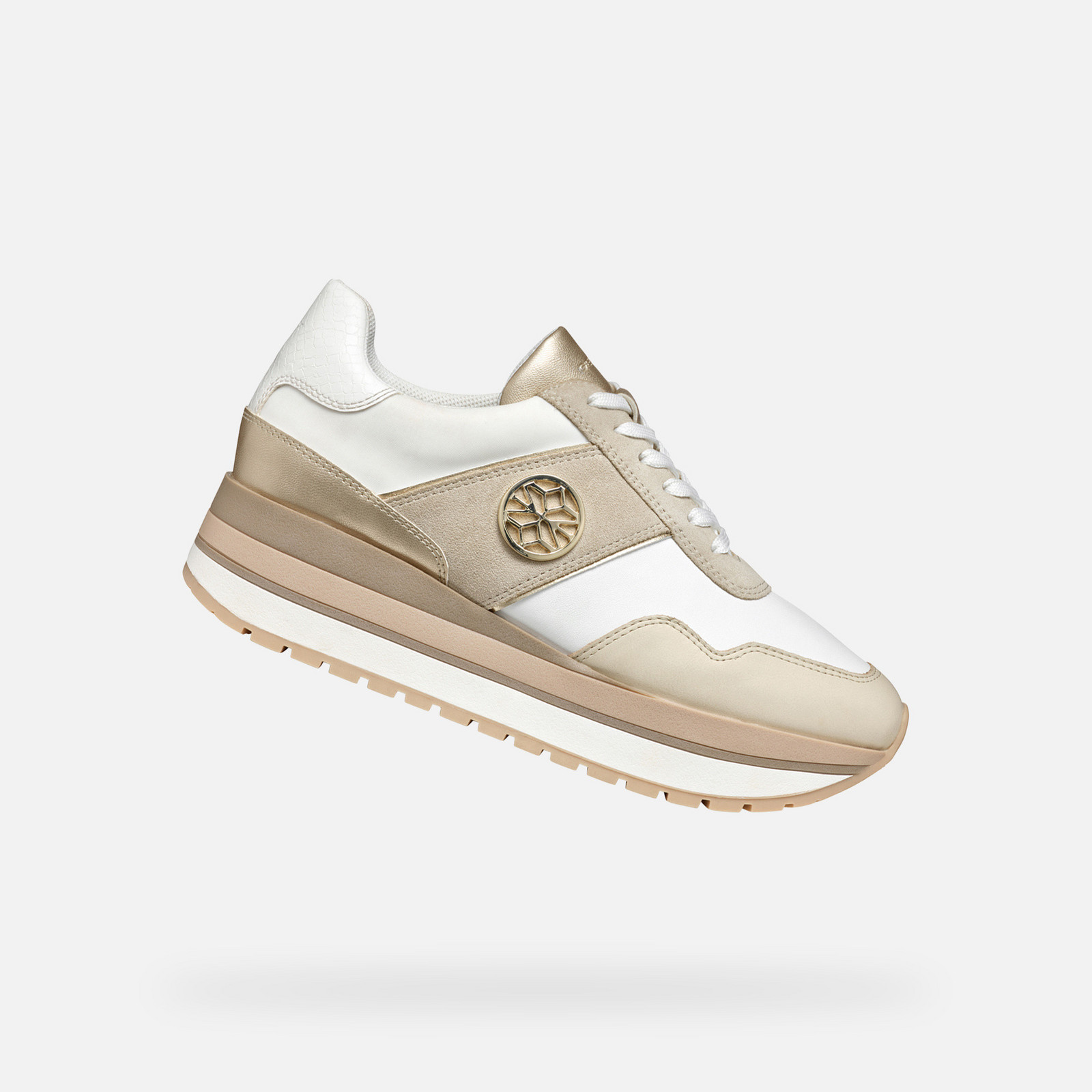 White women's sneakers Geox Nekency - Women's