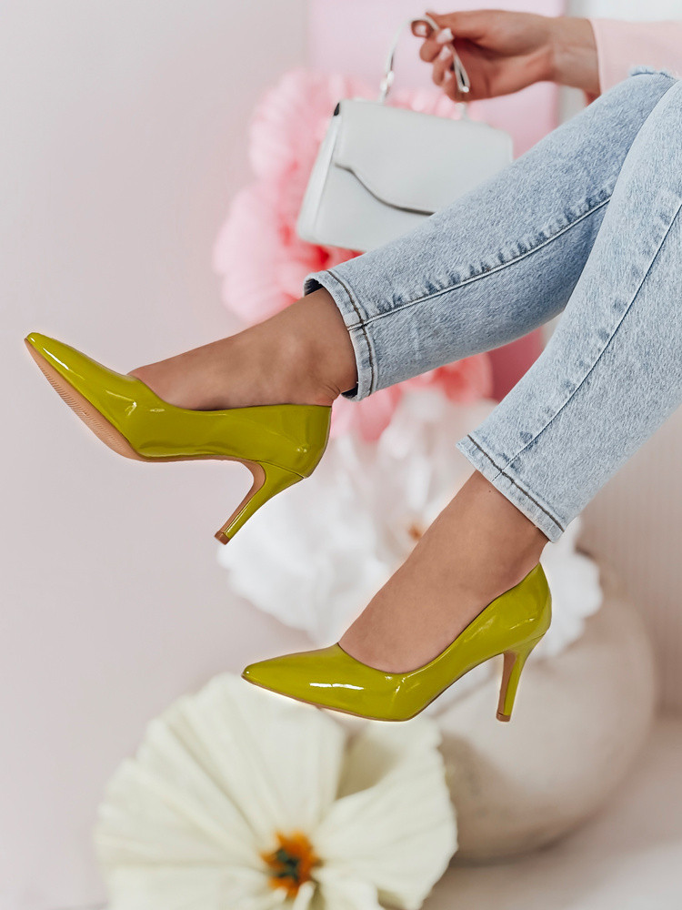 Szpilki damskie na obcasie CRANTIK zielone Dstreet