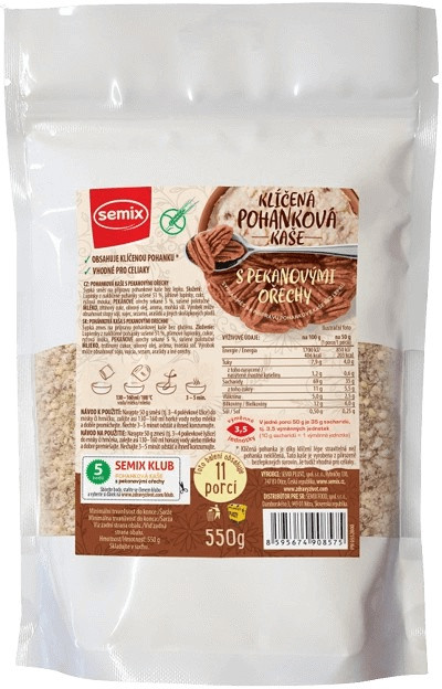 Semix klíčená pohanková kaše s pekanovými ořechy 550 g