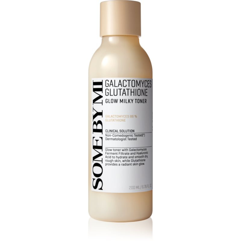 Some By Mi Galactomyces Glutathione Glow Milky Toner zjemňujúce a hydratačné tonikum pre rozjasnenie pleti 200 ml