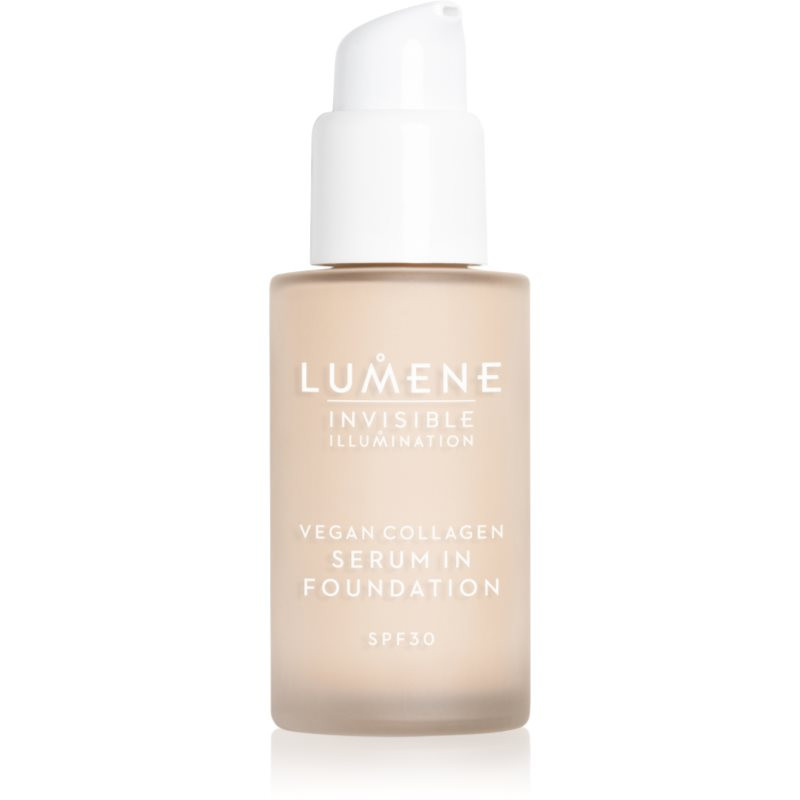 Lumene Invisible Illumination Vegan Collagen Serum in Foundation ľahký make-up s vyživujúcim účinkom SPF 30 00 30 ml