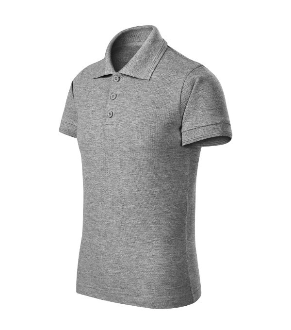 Pique Polo Detská polokošeľa zadarmo tmavo šedá 158 cm/12 let