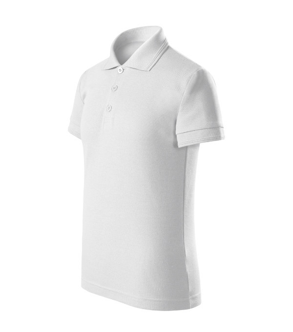 Pique Polo Voľné detské polo tričko biele 122 cm/6 let