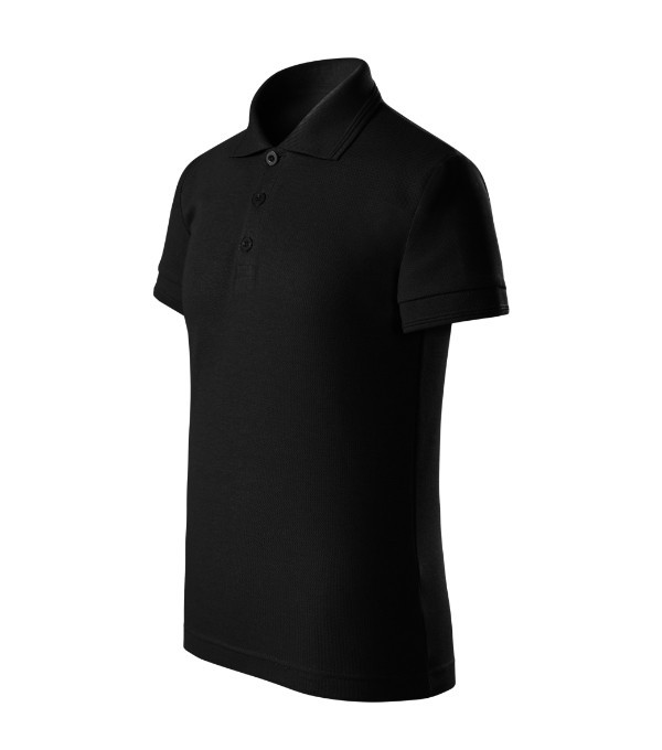 Pique Polo Voľné detské polo tričko čierne 122 cm/6 let