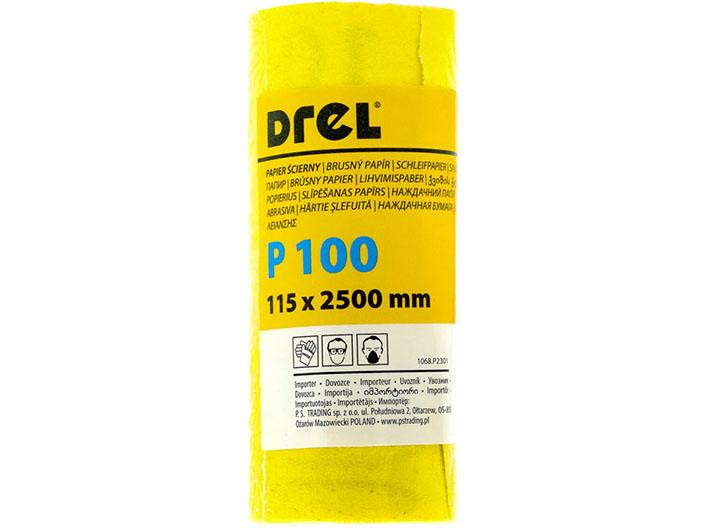 DREL Brúsny papier na kotúči 115mm x 2,5m P100 CON-MRY-1110