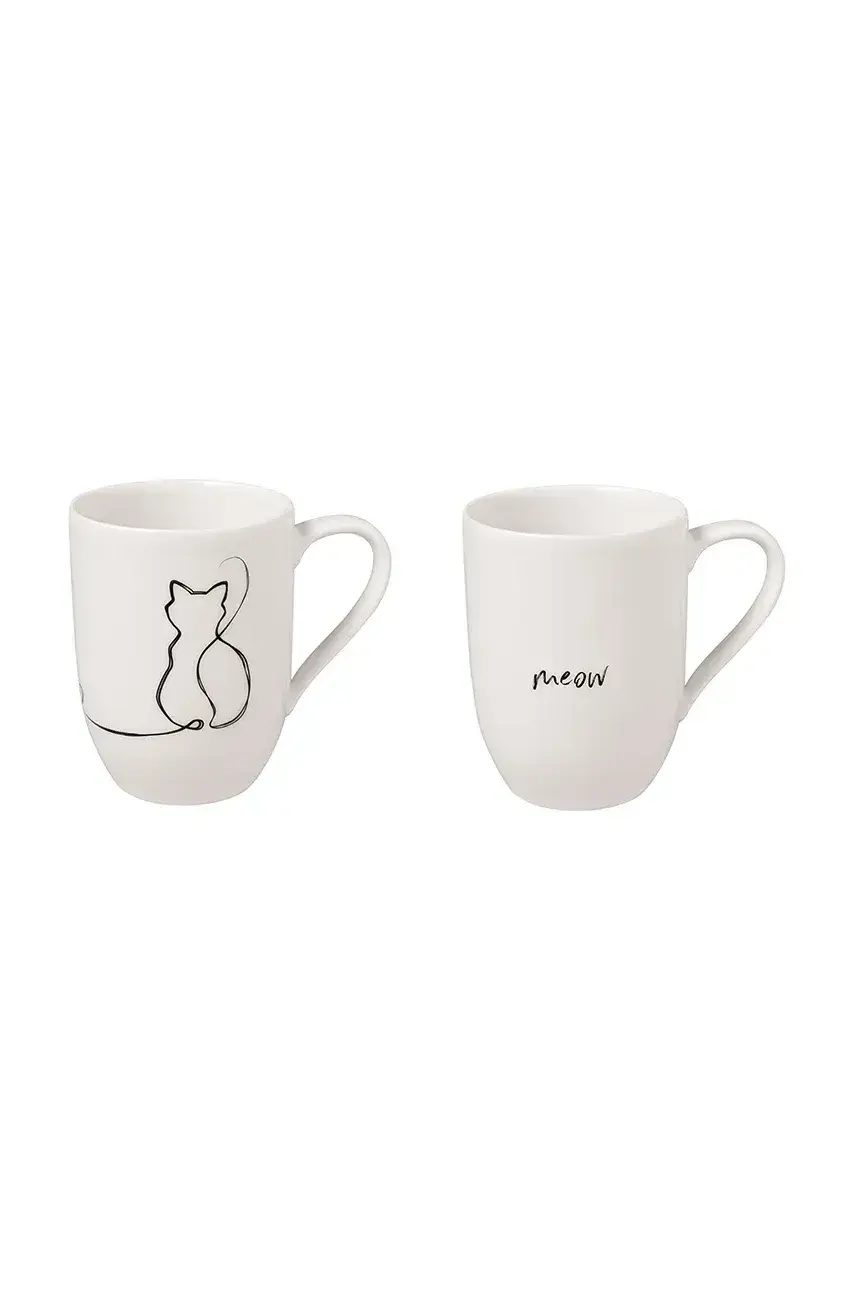 Sada pohárov Villeroy & Boch Statement Cat 280 ml 2-pak biela farba