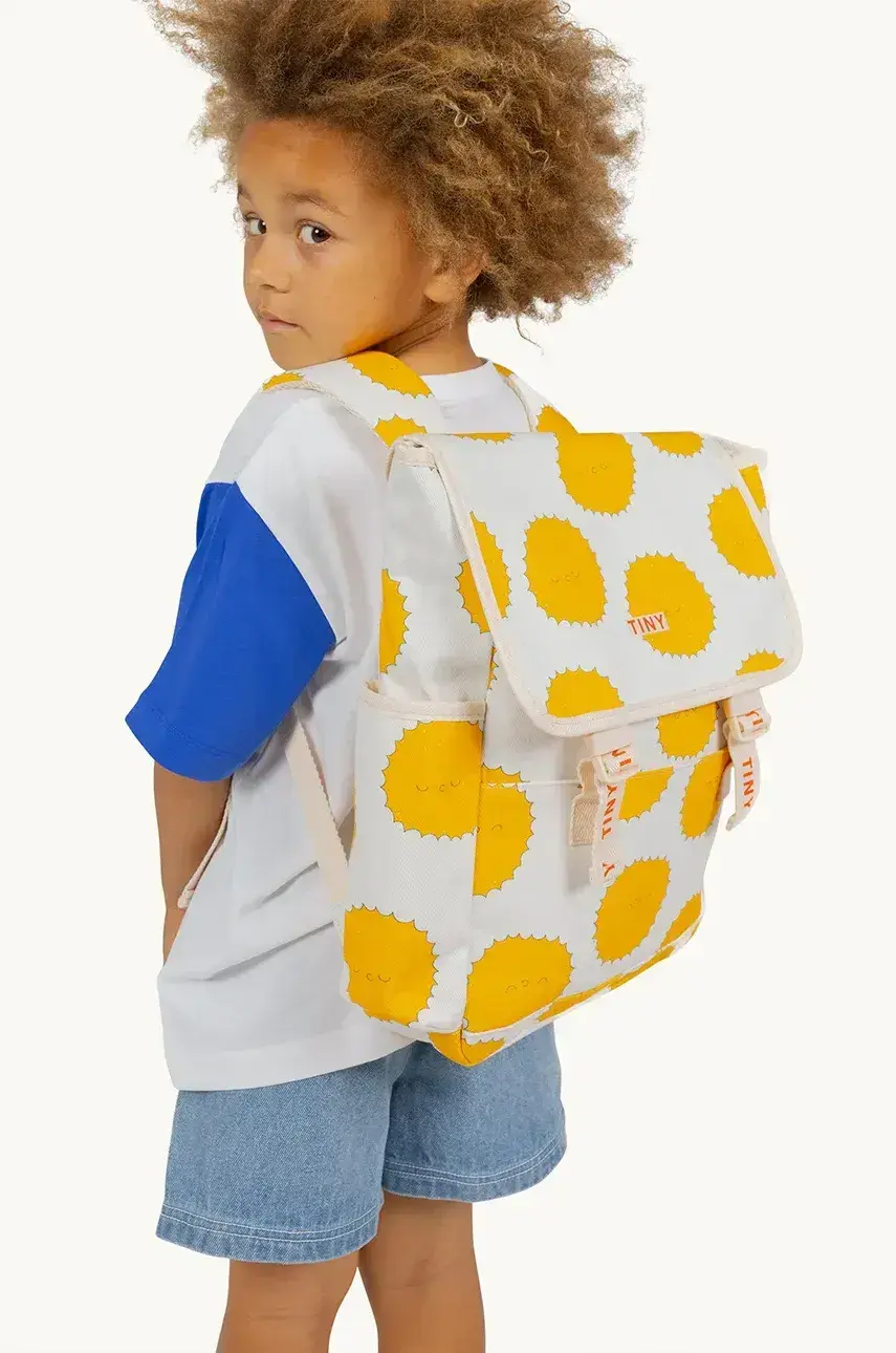 Detský ruksak Tinycottons SUN BACKPACK béžová farba, veľký, vzorovaný, SS25-401