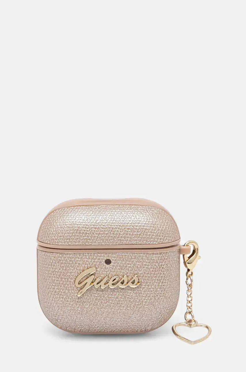 Puzdro na airpod Guess AirPods 4 zlatá farba, GUA4PGMCSD