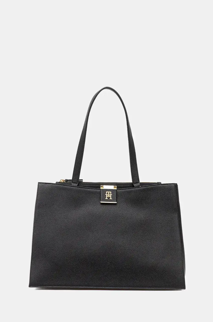 Kabelka Tommy Hilfiger čierna farba, AW0AW17191