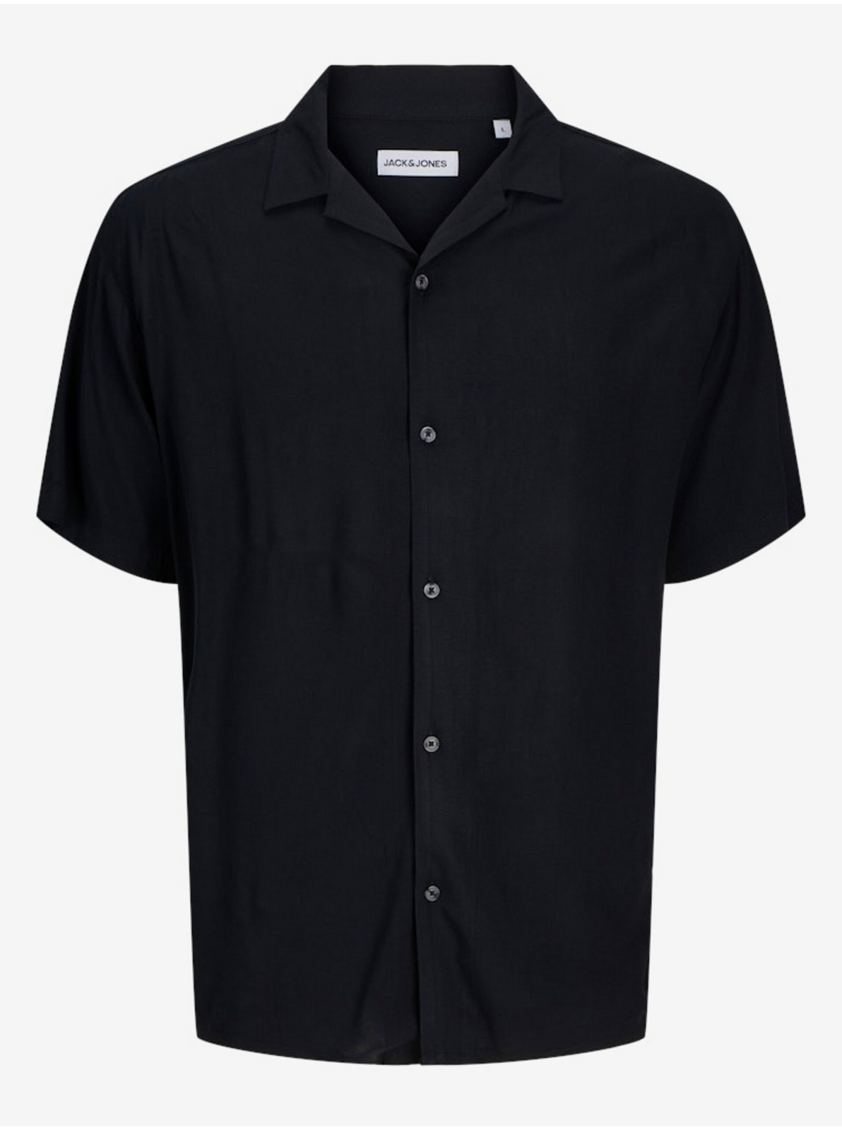 Čierna pánska košeľa s krátkym rukávom Jack & Jones