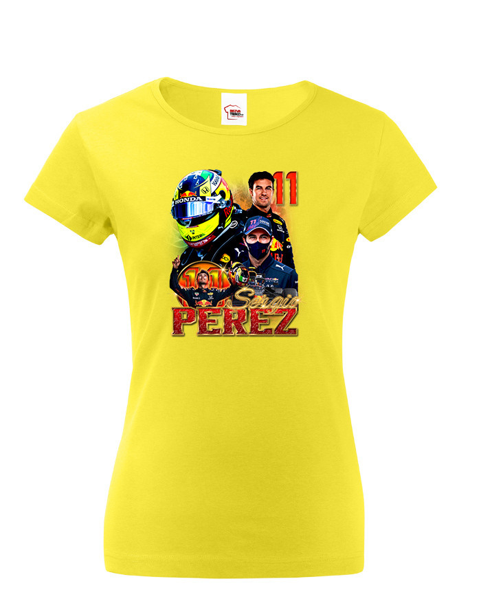Dámske tričko s motivem závodníka F1 - Sergio Perez - pro milovníky motosportu