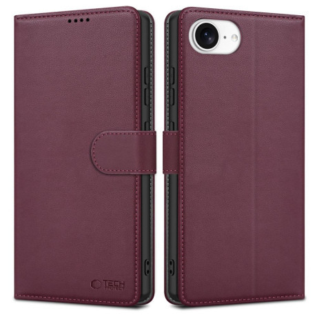Tech-Protect Wallet knižkové puzdro na iPhone 16e, mulberry
