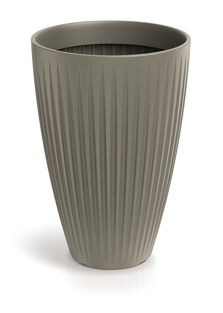 Vysoký květináč LATIE ROUND II 40 cm mocca