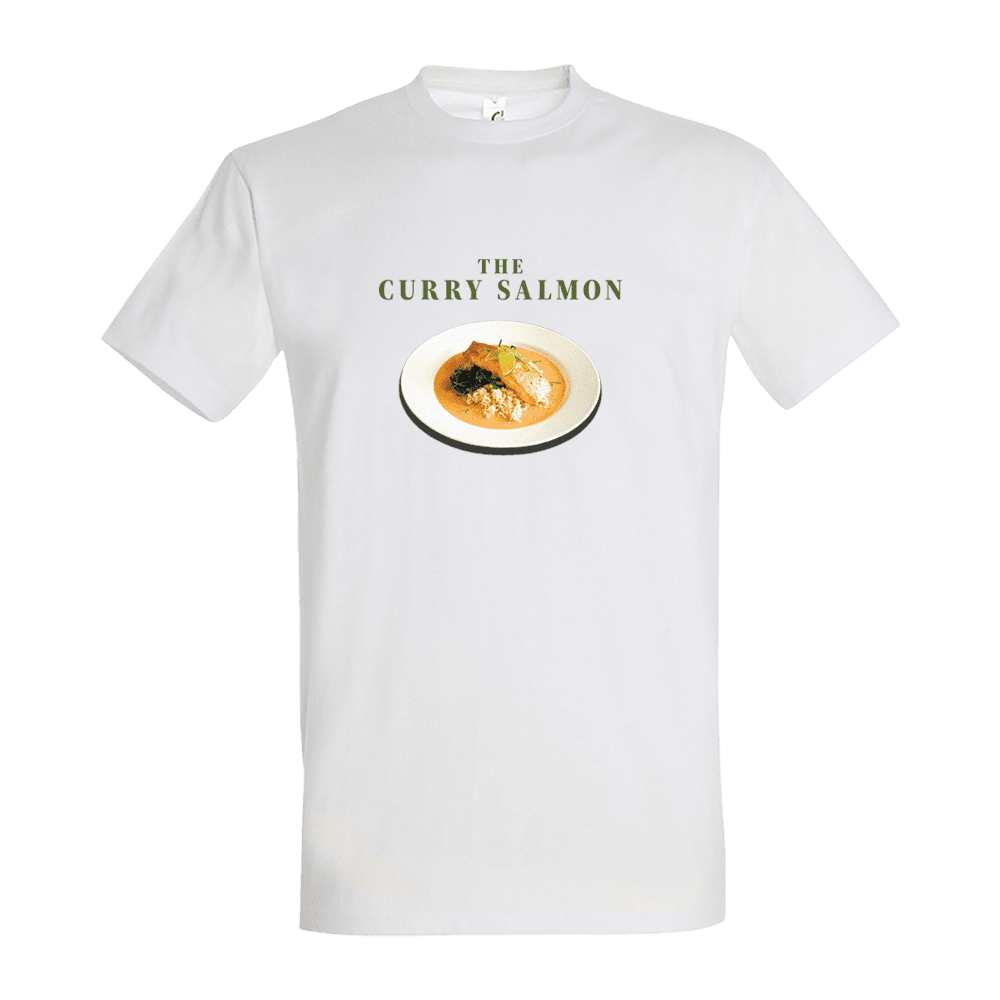 The Curly Simon tričko The Curry Salmon Biela S