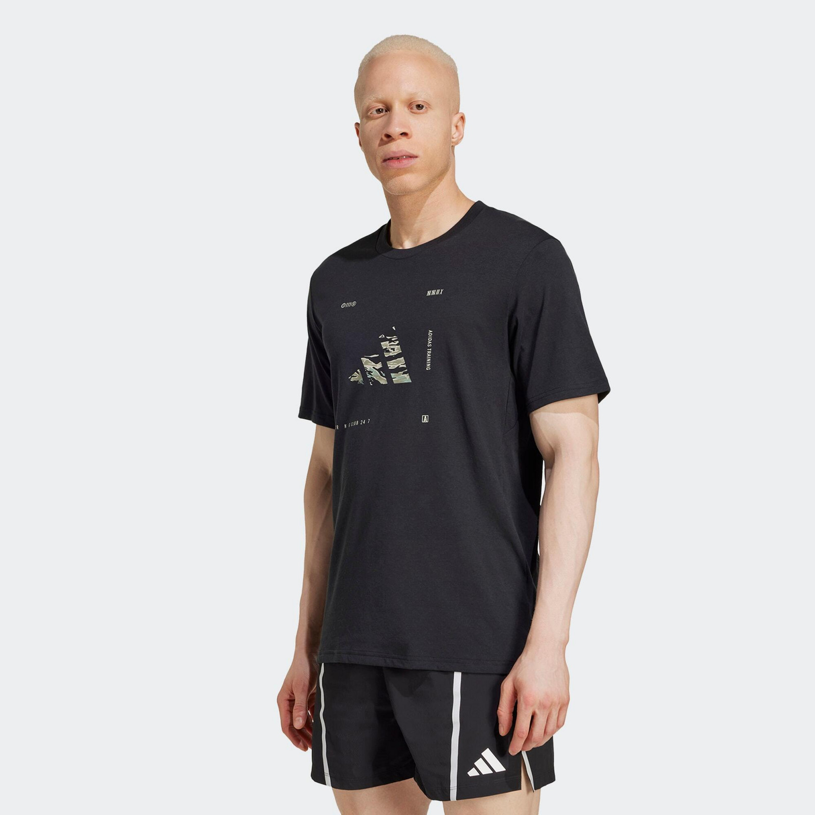 ADIDAS pánske fitness tričko čierne
