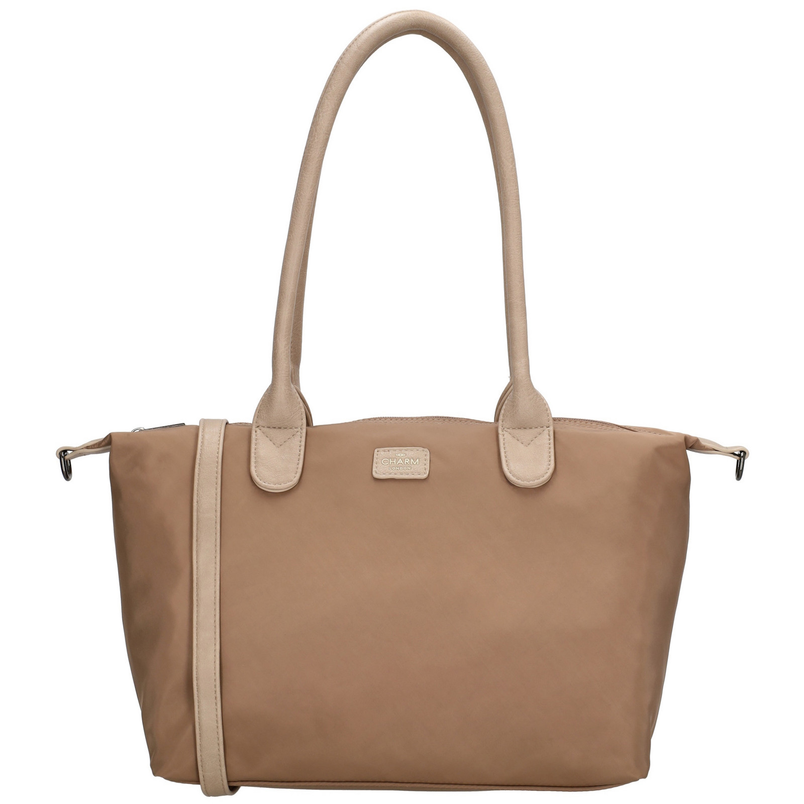 Dámska shopper taška Charm London Buckingham Mono 15,5 L - Light Taupe