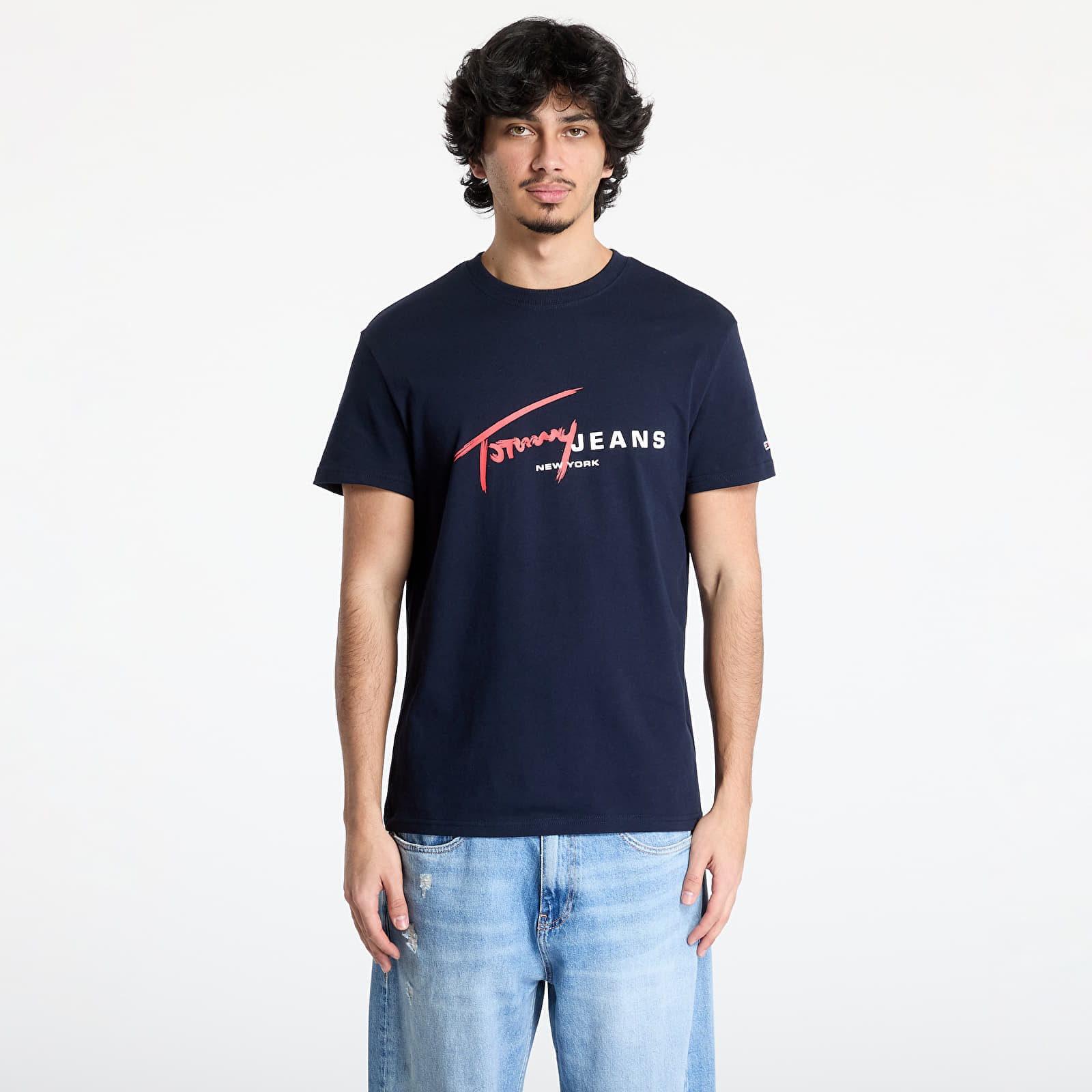 Tričko Tommy Jeans Regular Signature Dna Tee Blue S