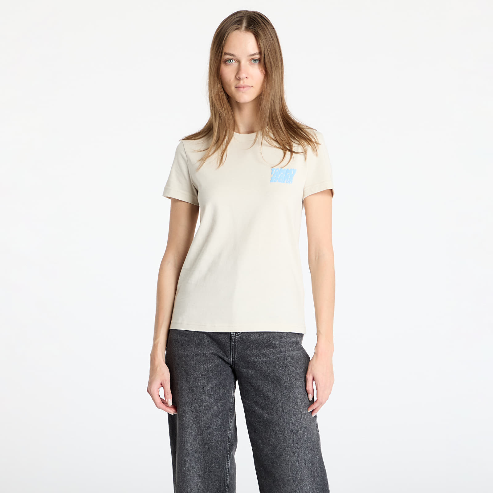 Tričko Tommy Jeans Reg Tj Bubble Tee Beige L